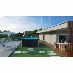 GRE Piscine Rectangulaire Composite Gré - 6,06 X 3,26 X 1,24 M -Bleu Piscine kpcor60d piscine rectangle composite gre 606 326 cm ambiance 2
