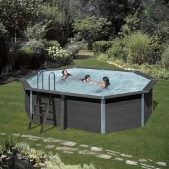 GRE Piscine Ovale Composite Gré - 5,24 X 3,86 X 1,24 M -Bleu Piscine kpcov52 piscine ovale composite gre ambiance 3