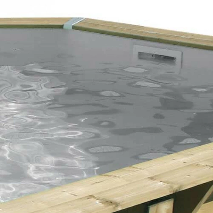 Piscine En Bois Octogonale Ubbink Océa 5,80 X 1,30 M - Liner Gris 2 Piscine En Bois Octogonale Ubbink Océa 5,80 X 1,30 M - Liner Gris – Image 2