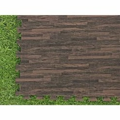 Tapis Effet Bois Pour Spa Et Piscine Bestway 3m² - 12 Dalles -Bleu Piscine lot de 12 dalles de protection de sol en mousse 5080 x 5080 cm effet bois pour piscine et spa bestway 5