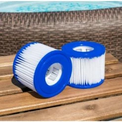Cartouches De Filtration Pour Spa Bestway Lay-Z-Spa Type VI - Lot De 12 Cartouches -Bleu Piscine lot de 2 cartouches pour spa bestway 2 2
