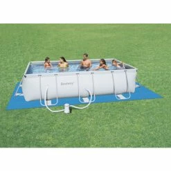 Lot De 9 Tapis De Sol Pour Piscine Ou Spa Bestway 50 X 50 Cm -Bleu Piscine lot de 8 tapis de protection bestway 58220 8 1