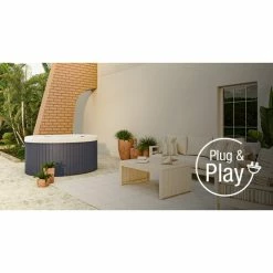 Spa Acrylique NetSpa Halfmoon 4 Personnes 11 Spa Acrylique NetSpa Halfmoon 4 Personnes -Bleu Piscine netspa halfmoon pointfort01