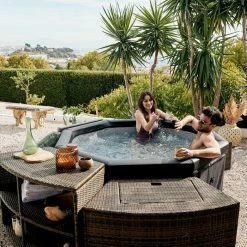 Pack Spa Portable Netspa Octopus 4 à 6 Personnes + Mobilier -Bleu Piscine netspa octopus 02