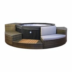 Pack Spa Portable Netspa Octopus 4 à 6 Personnes + Mobilier -Bleu Piscine octopus mobilier5