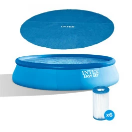 Pack Kit Piscine Autoportée Intex Easy Set 4,57 X 1,07 M + Essentiels 1 Pack Kit Piscine Autoportée Intex Easy Set 4,57 X 1,07 M + Essentiels