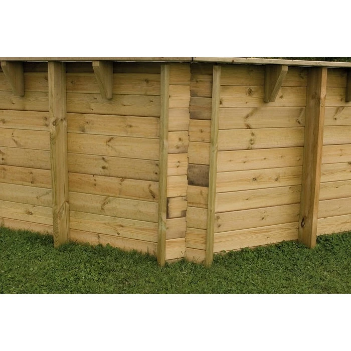 Piscine En Bois Hexagonale Ubbink Azura 4,10 X 1,20 M - Liner Bleu + Bâche à Bulles 14 Piscine En Bois Hexagonale Ubbink Azura 4,10 X 1,20 M - Liner Bleu + Bâche à Bulles – Image 14