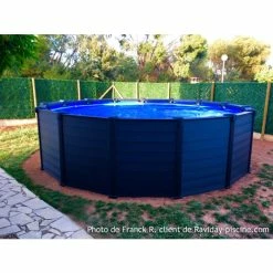 Piscine Tubulaire Ronde Intex Graphite 4.78 X 1.24 M -Bleu Piscine photo piscine intex graphite client raviday 2