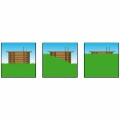 Piscine En Bois Rectangulaire Ubbink Linéa 6,50 X 3,50 X 1,40 M - Liner Beige -Bleu Piscine picto coupe hors sol semi enterre enterre 1