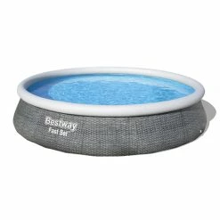 Piscine Autoportée Bestway Fast Set Aspect Rotin 3,96 X 0,84 M 7 Piscine Autoportée Bestway Fast Set Aspect Rotin 3,96 X 0,84 M -Bleu Piscine piscine autoportee bestway fast set rotin 396 x 84 cm 3