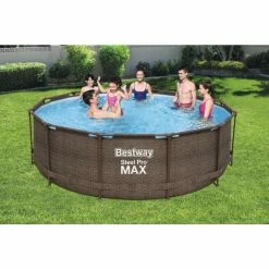 Piscine Tubulaire Ronde Bestway Steel Pro Max 3,66 X 1,00 M 13 Piscine Tubulaire Ronde Bestway Steel Pro Max 3,66 X 1,00 M -Bleu Piscine piscine bestway imitation bois 366 4