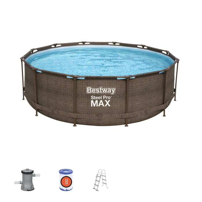 Piscine Tubulaire Ronde Bestway Steel Pro Max 3,66 X 1,00 M 1 Piscine Tubulaire Ronde Bestway Steel Pro Max 3,66 X 1,00 M