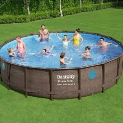 Piscine Tubulaire Ronde Bestway Power Steel Swim Vista 5,49 X 1,22 M 9 Piscine Tubulaire Ronde Bestway Power Steel Swim Vista 5,49 X 1,22 M -Bleu Piscine piscine bestway power steel vista 549 x 122 1