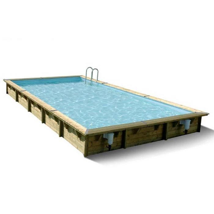 Piscine En Bois Rectangulaire Ubbink Linéa 8,00 X 5,00 X 1,40 M - Liner Bleu 2 Piscine En Bois Rectangulaire Ubbink Linéa 8,00 X 5,00 X 1,40 M - Liner Bleu – Image 2