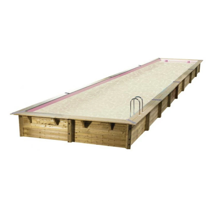 Piscine En Bois Rectangulaire Ubbink Linéa 15,50 X 3,50 X 1,55 M - Liner Beige 1 Piscine En Bois Rectangulaire Ubbink Linéa 15,50 X 3,50 X 1,55 M - Liner Beige