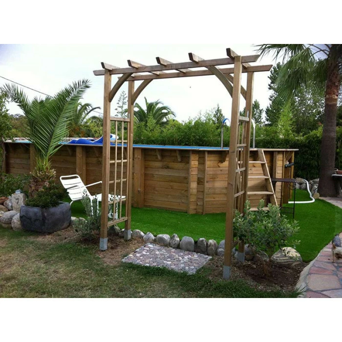 Piscine En Bois Octogonale Ubbink Océa 8,60 X 4,70 X 1,30 M - Liner Gris 3 Piscine En Bois Octogonale Ubbink Océa 8,60 X 4,70 X 1,30 M - Liner Gris – Image 3