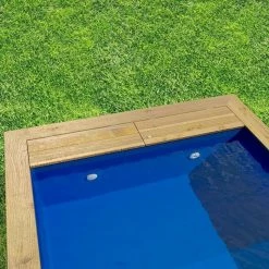 Piscine Pool'n Box Junior Procopi En Bois 3,7 X 2,4 M - Coffre Et Filtration Intégrés -Bleu Piscine piscine bois pool n box junior 1 min