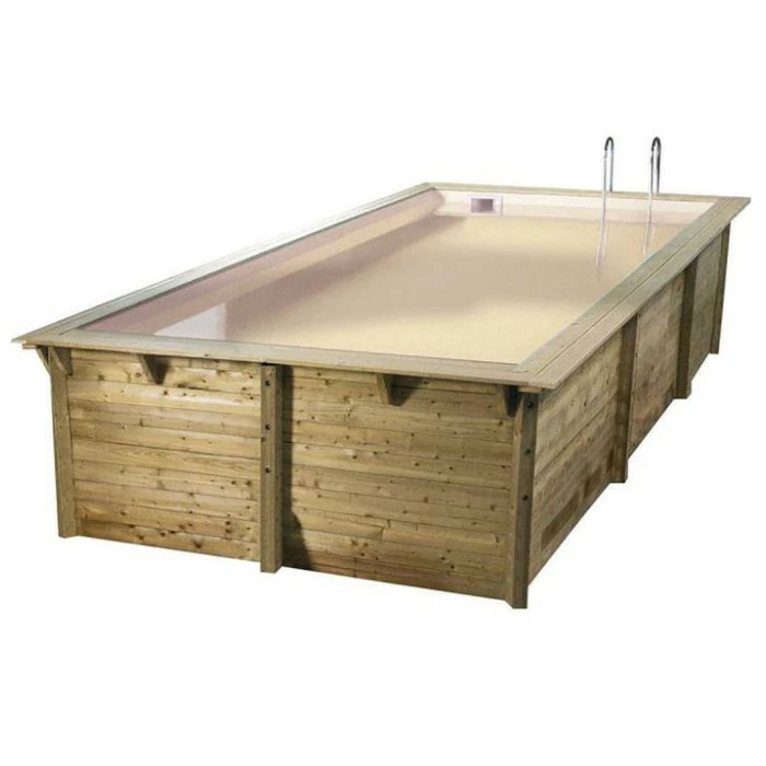 Piscine En Bois Rectangulaire Ubbink Sunwater 5,55 X 3,00 X 1,40 M - Liner Beige 1 Piscine En Bois Rectangulaire Ubbink Sunwater 5,55 X 3,00 X 1,40 M - Liner Beige