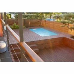 Piscine En Bois Rectangulaire Ubbink Sunwater 3,50 X 2,00 X 0,71 M - Liner Bleu -Bleu Piscine piscine en bois ubbink sunwater 200x350 ambiance 3