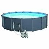 Piscine Tubulaire Ronde Intex Graphite 4.78 X 1.24 M
