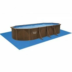 Piscine En Acier Bestway Hydrium Effet Bois - 7,30 X 3,60 X 1,30 M -Bleu Piscine piscine hors sol acier ovale 730 m x 360 m x 130 m hydrium 5