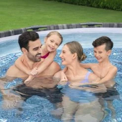 Bestway Piscine Hors Sol Ronde Steel Pro Max™ Effet Bois 427 X 107 Cm -Bleu Piscine piscine hors sol ronde steel pro maxtm effet bois 427 x 107 cm 3
