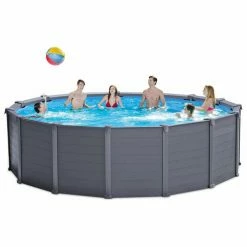 Piscine Tubulaire Ronde Intex Graphite 4.78 X 1.24 M -Bleu Piscine piscine intex graphite 1 2