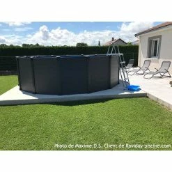 Piscine Tubulaire Ronde Intex Graphite 4.78 X 1.24 M -Bleu Piscine piscine intex graphite 2018 maxime ds 1