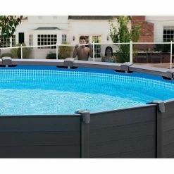 Piscine Tubulaire Ronde Intex Graphite 4.78 X 1.24 M -Bleu Piscine piscine intex graphite 2 2
