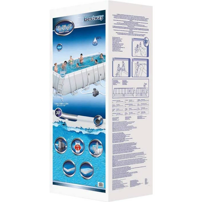 Piscine Tubulaire Rectangulaire Bestway Power Steel 7,32 X 3,66 X 1,32 4 Piscine Tubulaire Rectangulaire Bestway Power Steel 7,32 X 3,66 X 1,32 – Image 4