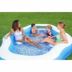 Piscine Gonflable Bestway Splash View Avec Sièges Et Hublot -Bleu Piscine piscine splash view bestway ambiance 2