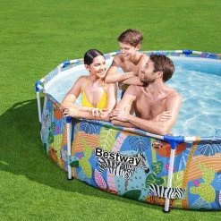 Piscine Tubulaire Bestway Steel Pro Ronde Décor Animaux 3,05 X 0,66 M -Bleu Piscine piscine tubulaire bestway steel pro ronde animaux 305 x 66 cm 3