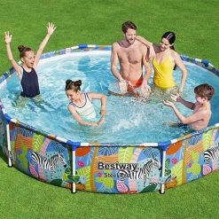 Piscine Tubulaire Bestway Steel Pro Ronde Décor Animaux 3,05 X 0,66 M -Bleu Piscine piscine tubulaire bestway steel pro ronde animaux 305 x 66 cm 4