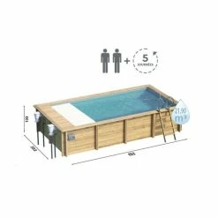 Piscine Urbaine XL Procopi En Bois 6,5 X 3,5 M - Couverture Automatique 7 Piscine Urbaine XL Procopi En Bois 6,5 X 3,5 M - Couverture Automatique -Bleu Piscine piscine urbaine xl dimensions