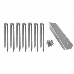 Kit De 8 Pièces Finition Margelles 135° Ubbink Alu Piscine Bois Octogonale -Bleu Piscine platine linea droit set 8 finition margelles ubbink alluminium studio 10