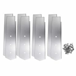 Kit De 8 Pièces Finition Margelles 135° Ubbink Alu Piscine Bois Octogonale -Bleu Piscine platine linea droit set 8 finition margelles ubbink alluminium studio 6