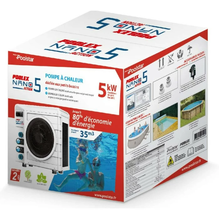Pompe à Chaleur Poolex Nano Action 5 KW Pour Piscine < 30 M³ 3 Pompe à Chaleur Poolex Nano Action 5 KW Pour Piscine < 30 M³ – Image 3