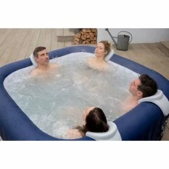 Lot De 2 Repose-têtes Pour Spa Gonflable Bestway -Bleu Piscine repose tete spa gonflable bestway 2 2 1