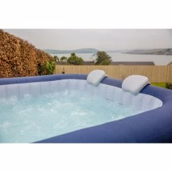 Lot De 2 Repose-têtes Pour Spa Gonflable Bestway -Bleu Piscine repose tete spa gonflable bestway 5 2 1