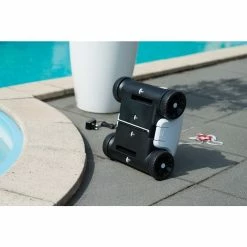 Robot Nettoyeur De Fond De Piscine Ubbink Robotclean Accu -Bleu Piscine robot accupool retourne min