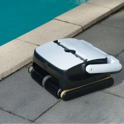 Robot Nettoyeur Fond Et Parois De Piscine Ubbink Robotclean Accu 4 Sans Fil -Bleu Piscine robotclean accu 4 pool fond parois et ligne d eau surface 120m 1
