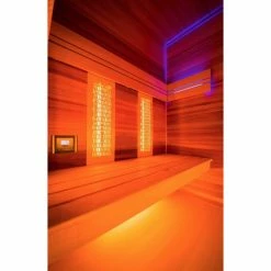 Sauna Hybride Traditionnel / Infrarouge Holl's Combi -Bleu Piscine sauna infrarouge vapeur hybrid combi 4 places 1