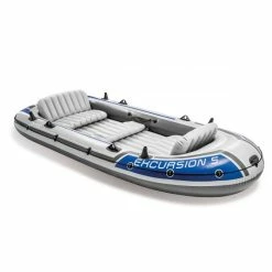 Set Bateau Gonflable 5 Places Intex Excursion 5 -Bleu Piscine set bateau gonflable 5 places intex excursion 5 4