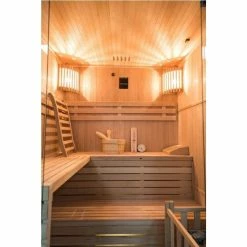 Sauna Traditionnel France Sauna SENSE - 4 Places -Bleu Piscine sn sense 4pk sauna vapeur france sauna sense 4places interieur