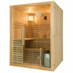 Sauna Traditionnel France Sauna SENSE - 4 Places -Bleu Piscine sn sense 4pk sauna vapeur france sauna sense 4places profil droit
