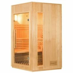 Sauna Traditionnel France Sauna ZEN - 3/4 Places -Bleu Piscine sn zen3cpk sauna vapeur france sauna zen 3 4 places profil droit
