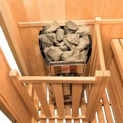 Sauna Traditionnel France Sauna ZEN - 3 Places -Bleu Piscine sn zen3pk sauna vapeur france sauna zen 3places reservoir