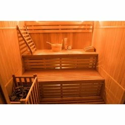 Sauna Traditionnel France Sauna ZEN - 4 Places -Bleu Piscine sn zen4pk sauna vapeur france sauna zen 4places interieur