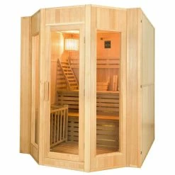 Sauna Traditionnel France Sauna ZEN - 4 Places -Bleu Piscine sn zen4pk sauna vapeur france sauna zen 4places profil droit