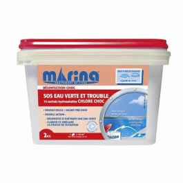 Marina Désinfection Choc - SOS Eau Verte Et Trouble Sachets Hydrosolubles Chlore Choc 2kg 1 Marina Désinfection Choc - SOS Eau Verte Et Trouble Sachets Hydrosolubles Chlore Choc 2kg